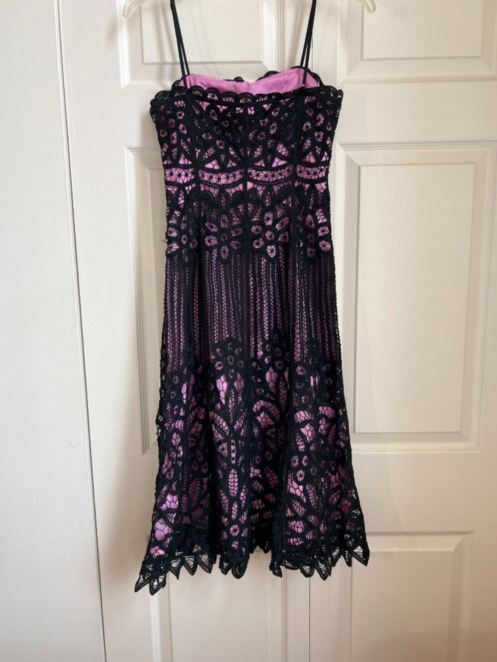 Vintage Betsey Johnson lacy black/purple dress sz 2. Gently worn, circa Y2K. - Picture 2 of 8